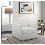 Abbyson Home Samson Swivel Chair Ivory