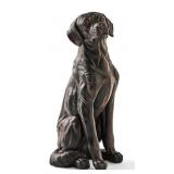 Sitting Labrador Dog Statue Copper Finish...