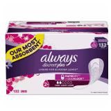 Always Incontinence Liners Very Light 132ct