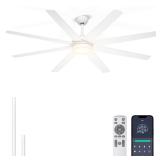 Phylluz 72 Inch Ceiling Fan With Lights White