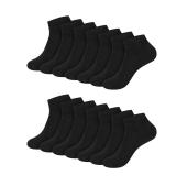 Hanes 14-Pack Ankle Socks Black Size 8-12