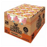 Nissin Chicken Flavor Ramen Soup 3oz 24-Pack...