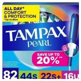 Tampax Pearl Tampons Unscented 82ct