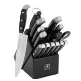 Henckels 15-Pc Knife Set With Block Black