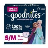 GoodNites Girls Nighttime Underwear Small 74ct