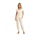 Steve Madden Womens Pajama Set Short Sleeve Large