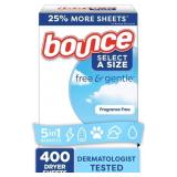 Bounce Free Gentle Dryer Sheets 400ct