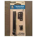 Everbilt 4 in. Oil-Rubbed Bronze Surface Bolt
