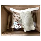 Wooden Toy Market Basket With Play Food