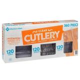 Clear Disposable Cutlery Combo Pack 360ct