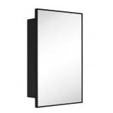 5x29in Black Framed Rectangular Medicine Cabinet