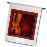 dRose Violin Garden Flag 12x18 inch