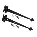 Everbilt 13 in. Decorative Tee Hinges 2pk