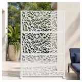 Fency 72 H White Web Metal Privacy Screen