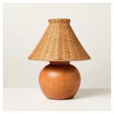 Hearth Hand 93564253 Wood Rattan Table Lamp