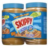 Skippy Creamy Peanut Butter 96oz 2pk