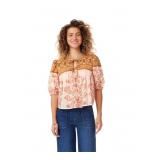 Bila Womens Tie-Neck Cotton Top XS