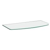 Dolle Convex Glass Floating Shelf 31.5x10x12in