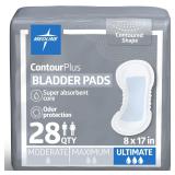 Medline ContourPlus Bladder Pads 8x17in 28ct