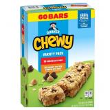 Quaker Chewy Granola Bar Variety Pack 60ct