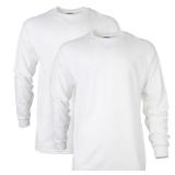 Gildan G2400 Long Sleeve T-Shirt Small 2pk White
