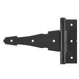 National Hardware 6 in Ornamental T-Hinge Black