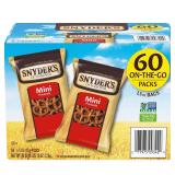 Snyders of Hanover Mini Pretzels 1.5oz 60ct