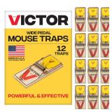 Victor Wide Pedal Mouse Traps 12pk
