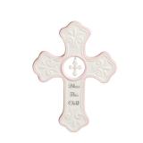 DEMDACO Bless This Child Porcelain Wall Cross 7x5
