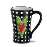 Demdaco Tracy Pesche Heart Stoneware Mug 15 oz