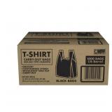 Black T-Shirt Carryout Bags 11.5 x 6.5 x 22