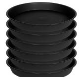 Bleuhome Plastic Plant Saucer 4in 6pk Black
