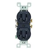 Leviton 5320-ECP 15A Duplex Receptacle Black
