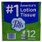 Puffs Plus Lotion Facial Tissues 72ct 12pk