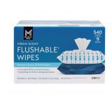 Flushable Wipes Scented 540ct