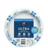 Ultra Paper Plates 8-12 Inch 300ct Blue