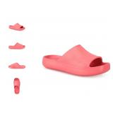 Totes Ribbed Platform Slide Sandals Womens Size 6