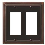 Amerelle 94RRVB Double Rocker Wallplate Aged...