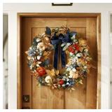Blue Harvest Wreath