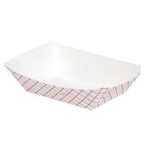 lb Paper Food Trays Red Plaid 750ct