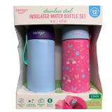 Bentgo Stainless Steel Water Bottle 14oz 2pk Blue