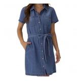 Frye Belted Denim Mini Dress Size M