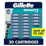Gillette Mach3 Mens Razor Cartridges 20ct