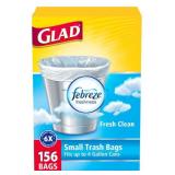 Glad Small Trash Bags Fresh Scent 4 Gal 156ct