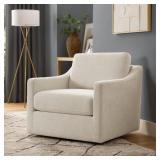 Fabric Swivel Accent Chair Vanilla