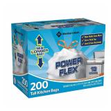 Power Flex Tall Kitchen Drawstring Bags 200ct