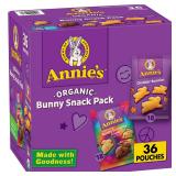 Annies Homegrown Organic Bunny Snack Pack 36ct