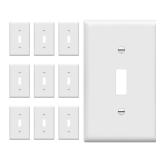 Enerlites 8811-W Toggle Wall Plate 1-Gang 10pk