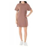 LG Womens Short Sleeve Sandwash Dress L