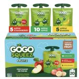 GoGo SqueeZ Applesauce Fruit Puree 3.2oz 20pk